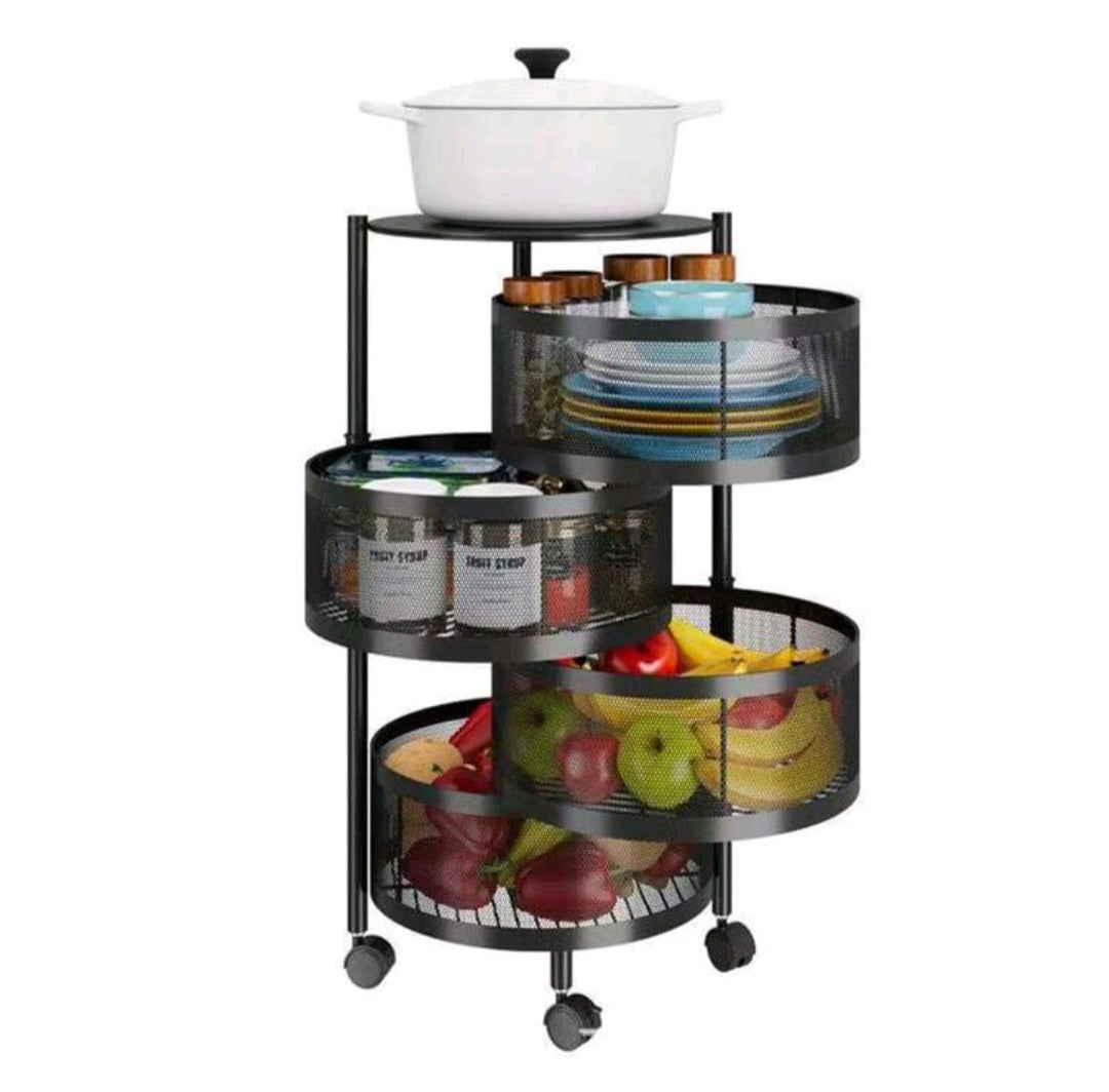 Multi-Layer Metal Basket for Fruits and Vegetables