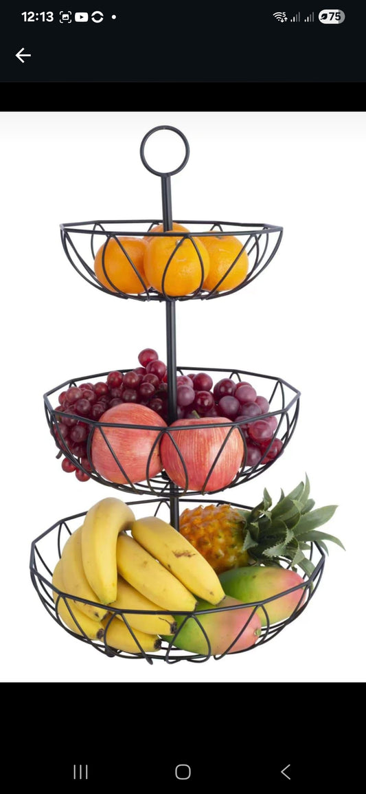 3 tier veg and fruit basket